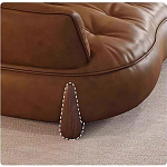 Диван двухместный кожаный с каркасом из массива дерева Medieval Furniture варинант исполнения - 3 | Loft Concept в Самаре