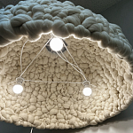 Вязаный подвесной светильник из шерсти Dome Wool Lamp  варинант исполнения - 4 | Loft Concept в Самаре