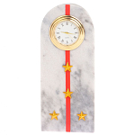Часы погон МВД подарочные настольные из натурального камня Мрамор Military Clock варинант исполнения - 16 | Loft Concept в Самаре