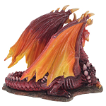 Декоративная статуэтка Дракон Красный Red Dragon with Orange Wings Statuette варинант исполнения - 3 | Loft Concept в Самаре
