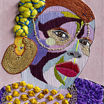 Картина с вышивкой Портрет wall panel People with the yellow ear 4 варинант исполнения - 1 | Loft Concept в Самаре