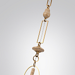 Подвесной светильник с круглым прозрачным плафоном и декоративной каменной вставкой Tectona  варинант исполнения - 6 | Loft Concept в Самаре