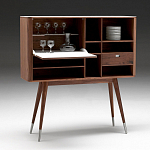 Дизайнерский комод-буфет на высоких ножках с выдвижными ящиками и открытыми полками Joshar варинант исполнения - 3 | Loft Concept в Самаре