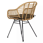 Стул с ротанговым плетением Wicker Half Chair с подлокотниками варинант исполнения - 3 | Loft Concept в Самаре