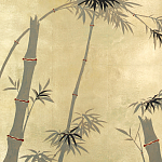 Обои ручная роспись Bamboo Dark Lacquer on Deep Rich Gold gilded tea paper варинант исполнения - 1 | Loft Concept в Самаре