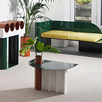 Дизайнерский журнальный стол с рельефным основанием Dutynor варинант исполнения - 4 | Loft Concept в Самаре