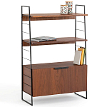 Стеллаж из стали и орехового дерева Derek Wood Rack варинант исполнения - 1 | Loft Concept в Самаре