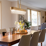 Люстра подвесная прямоугольная цвета латунь Kichler варинант исполнения - 8 | Loft Concept в Самаре