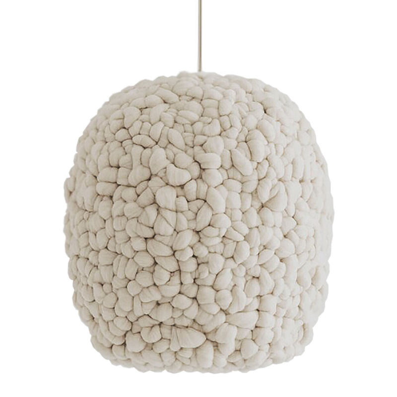 Светильник вязаный из шерсти Wool Lamp Cloud Бежевый Светильник вязаный из шерсти Wool Lamp Cloud Бежевый в Самаре | Loft Concept