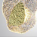 Бра с рельефным волнообразным стеклянным плафоном и вставкой из мрамора Liquid Stone варинант исполнения - 5 | Loft Concept в Самаре