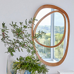 Ассиметричное зеркало в дубовой раме Infinity Symbol варинант исполнения - 2 | Loft Concept в Самаре