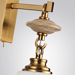 Бра со стеклянным плафоном конусообразной формы и декоративной вставкой из джута Tectona  варинант исполнения - 6 | Loft Concept в Самаре