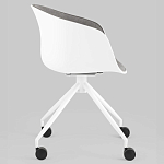 Офисное кресло из пластика с мягким сиденьем Eggshell Grey варинант исполнения - 4 | Loft Concept в Самаре