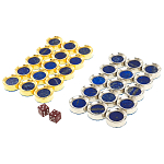 Нарды настольные из натурального камня лазурит и долерит Backgammon from Stone варинант исполнения - 11 | Loft Concept в Самаре