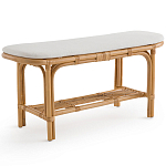 Скамья из ротанга с подушкой Manlio Rattan Bench варинант исполнения - 1 | Loft Concept в Самаре