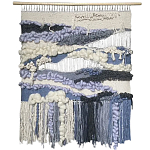 Современное ткачество гобелен в синих оттенках Blue Undine II варинант исполнения - 4 | Loft Concept в Самаре