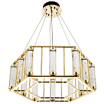 Люстра в форме шестиугольника с хрустальным декором Agace Crystal Chandelier варинант исполнения - 3 | Loft Concept в Самаре