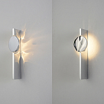 Бра с круглым зеркальным диском на прямоугольном соновании Reflection Circle Glow варинант исполнения - 3 | Loft Concept в Самаре