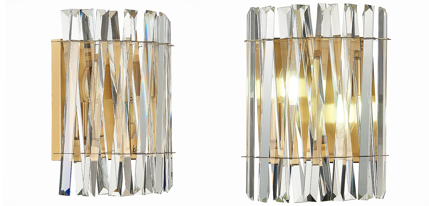 Бра Kaeden Glass Gold Wall Lamp Бра Kaeden Glass Gold Wall Lamp - Loft-Concept в Самаре