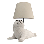 Настольная лампа в детскую Белый морской котик варинант исполнения - 2 | Loft Concept в Самаре