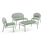 Зелёная скамья из стали Goodwin Metal Bench Green варинант исполнения - 8 | Loft Concept в Самаре