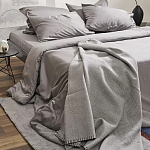 Плед из шерсти мериноса серого цвета 130×180 см Gray Waves варинант исполнения - 8 | Loft Concept в Самаре