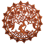 Панно из дерева круглое Sakura Panel With Trees варинант исполнения - 1 | Loft Concept в Самаре