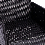 Обеденный комплект из искуственного ротанга Vintara черный варинант исполнения - 6 | Loft Concept в Самаре