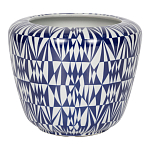 Кашпо с орнаментом в сочетании белого и синего цвета Artistic Flowerpot варинант исполнения - 1 | Loft Concept в Самаре