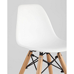 Пластиковый стул на ножках из массива бука Eames Small White варинант исполнения - 2 | Loft Concept в Самаре