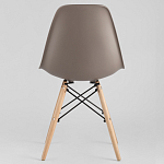 Пластиковый стул на ножках из массива бука Eames Cappuccino варинант исполнения - 5 | Loft Concept в Самаре