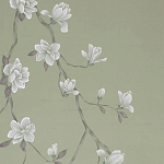 Обои ручная роспись Magnolia Canopy Colourway SC-287 on Aquamarine slub silk варинант исполнения - 2 | Loft Concept в Самаре