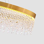 Люстра подвесная овальная с хрустальными подвесками Crystal Art  варинант исполнения - 2 | Loft Concept в Самаре