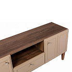 ТВ-тумба бежевая из массива бука с 2-мя дверками и ящиком Wenge Light варинант исполнения - 2 | Loft Concept в Самаре