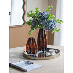 Ваза стеклянная янтарного цвета с текстурированным силуэтом Carambola варинант исполнения - 6 | Loft Concept в Самаре