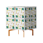 Тумба  с рисунком Short Pina Colada Orange варинант исполнения - 3 | Loft Concept в Самаре