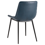 Стул с обивкой из экокожи темно-синего цвета RHOMBUSES UPHOLSTERY варинант исполнения - 4 | Loft Concept в Самаре