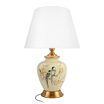 Настольная лампа бежевая с изображением птиц Slip Away варинант исполнения - 1 | Loft Concept в Самаре