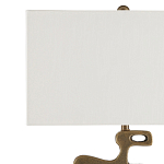 Настольная лампа с фигурным каркасом и прямоугольным тканевым абажуром Brutalist Profile варинант исполнения - 2 | Loft Concept в Самаре