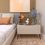 Настольная лампа с круглым деревянным отражателем и черным цилиндрическим плафоном Accord Lighting варинант исполнения - 9 | Loft Concept в Самаре