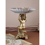 Чаша с цветочным орнаментом на ножке в виде бронзового ангела Eden Garden варинант исполнения - 6 | Loft Concept в Самаре