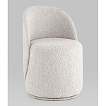 Пуф Loreen со спинкой вращающийся букле светло-серый варинант исполнения - 1 | Loft Concept в Самаре