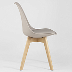 Стул с основой из пластика и мягким сиденьем Arvika Beige варинант исполнения - 2 | Loft Concept в Самаре