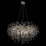 Люстра подвесная с прозрачными стеклянными подвесками в форме капель Диаметр 80 см Droplet Chandelier варинант исполнения - 5 | Loft Concept в Самаре