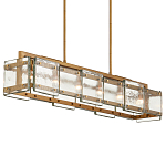 Люстра прямоугольная из толстого литого стекла Cast Glass варинант исполнения - 2 | Loft Concept в Самаре