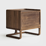 Прикроватный деревянный столик с 2-мя ящиками Moon Walnut Furniture варинант исполнения - 12 | Loft Concept в Самаре