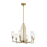  Люстра с прозрачными рифлеными цилиндрическими плафонами Kichler варинант исполнения - 16 | Loft Concept в Самаре