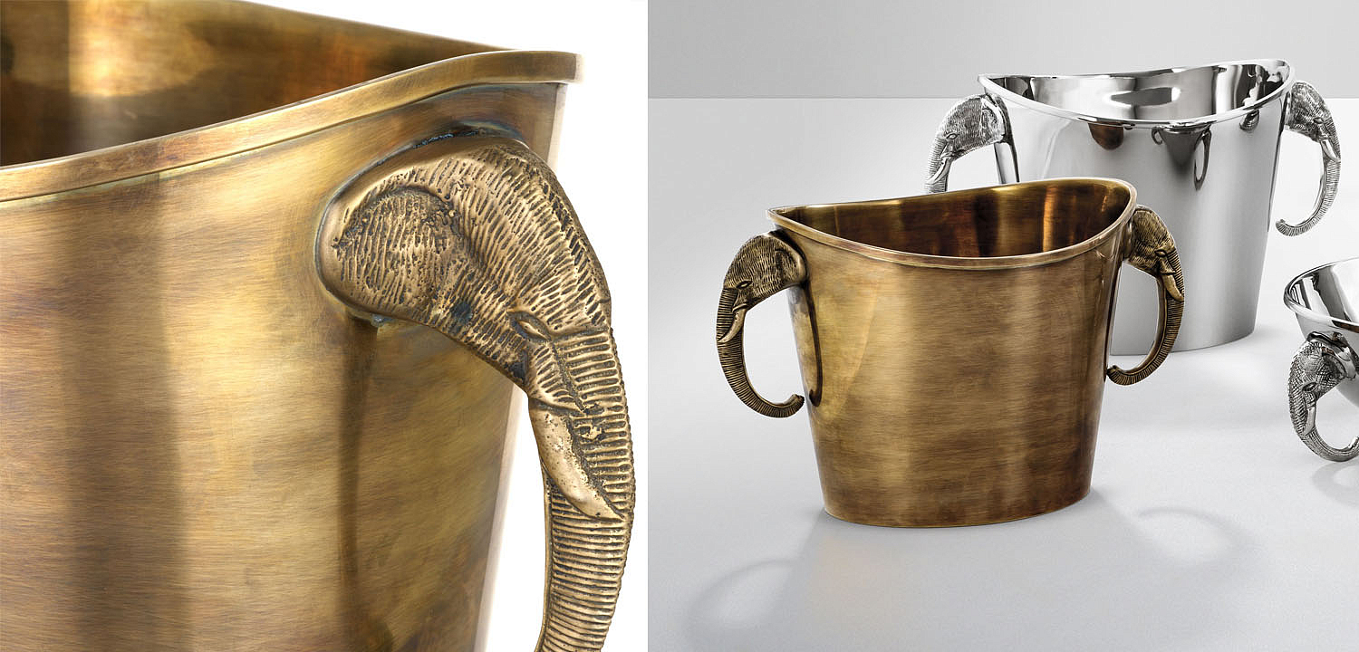 Ведерко для льда Eichholtz WINE COOLER MAHARAJA brass Ведерко для льда Eichholtz WINE COOLER MAHARAJA brass - Loft-Concept в Самаре