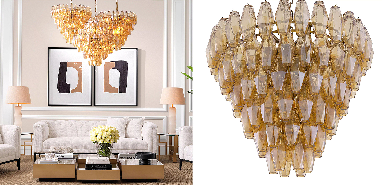 Люстра Eichholtz Chandelier Benini S Amber Люстра Eichholtz Chandelier Benini S Amber - Loft-Concept в Самаре