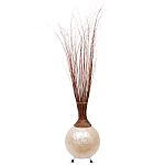 Торшер из перламутра на металлическом каркасе Indonesian Comet варинант исполнения - 2 | Loft Concept в Самаре